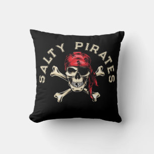 Pirat temaparty Vuxen Salty Pirater Skull Kudde