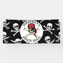 Pirat temaparty Vuxen Salty Skull Black.