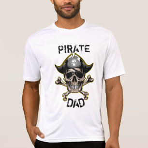 Pirat temaparty Vuxen Skull Kor Bones White T Shirt