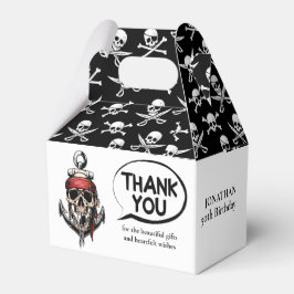 Pirat temaparty Vuxen Skull Nautical Presentaskar