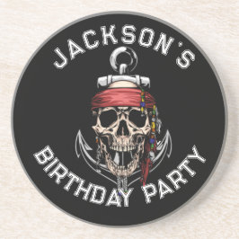 Pirat temaparty Vuxen Skull NAUTICAL White Underlägg