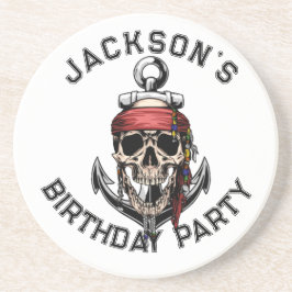 Pirat temaparty Vuxen Skull NAUTICAL White Underlägg