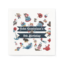 Pirat Theme Födelsedagsfest Napkin