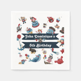 Pirat Theme Födelsedagsfest Napkin Pappersservett