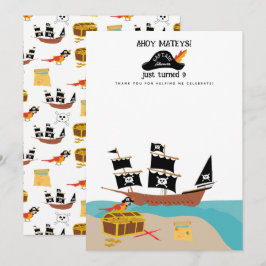 Pirat Theme Födelsedagsfest Tack