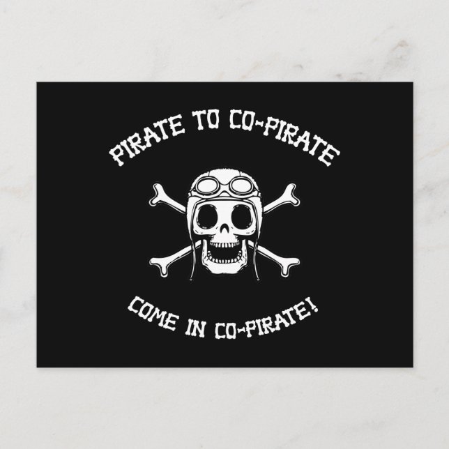 Pirat till Pirat Vykort (Framsida)