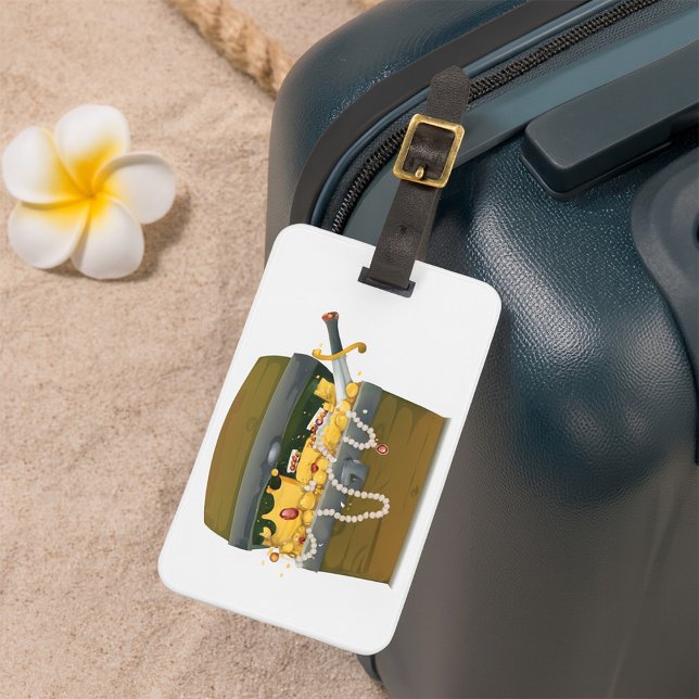 Pirat Treasure Chest med judar och sword Bagagebricka (Skapare uppladdad)