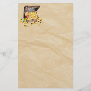 Pirat Treasure Chest på Crinkle Papper