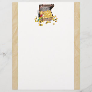 Pirat Treasure Chest på Crinkle Papper