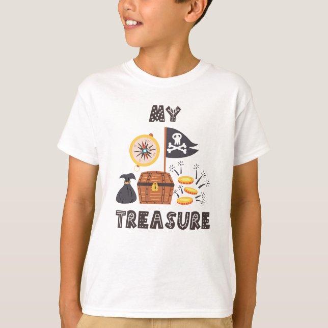 Pirat Treasure Chest T Shirt (Framsida)