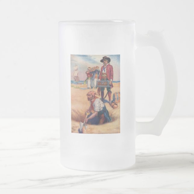 Pirat Treasure Frostat Ölglas (Höger)