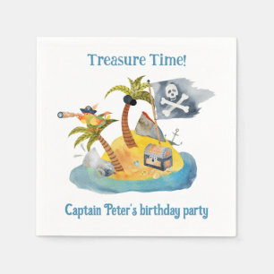 Pirat Treasure Island Födelsedagsfest Pappersservett