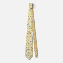 Pirat Treasure Karta och loot Neck Tie