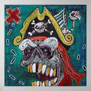 Pirat Treasure Karta Poster
