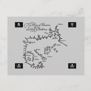 Pirat Treasure Karta Vykort