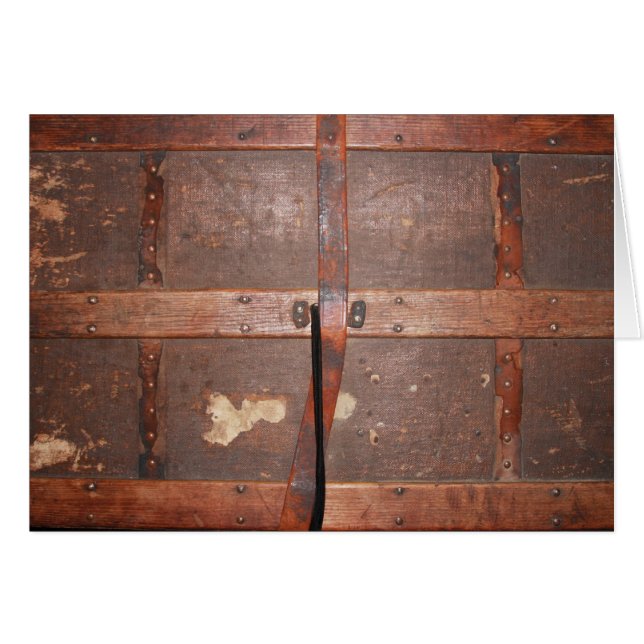 Pirat Trunk Hälsningskort (Framsidan Horizontal)