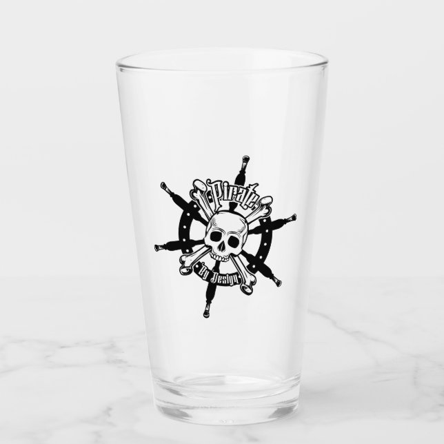 Pirat Tumbler Glass Glaskopp (Framsida)