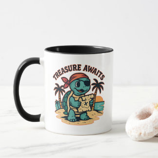 Pirat Turtle med Treasure Karta Mugg