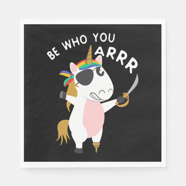 Pirat Unicorn Pappersservett (Framsidan)