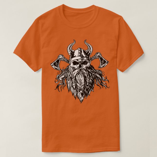 Pirat Viking skalle Classic TShirt T Shirt (Design framsida)