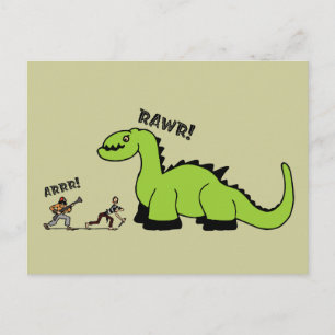 Pirat vs. Dinosaur Vykort
