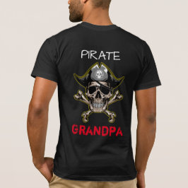 Pirat Vuxen SKULL Crossbone Grandpa T-Shirt
