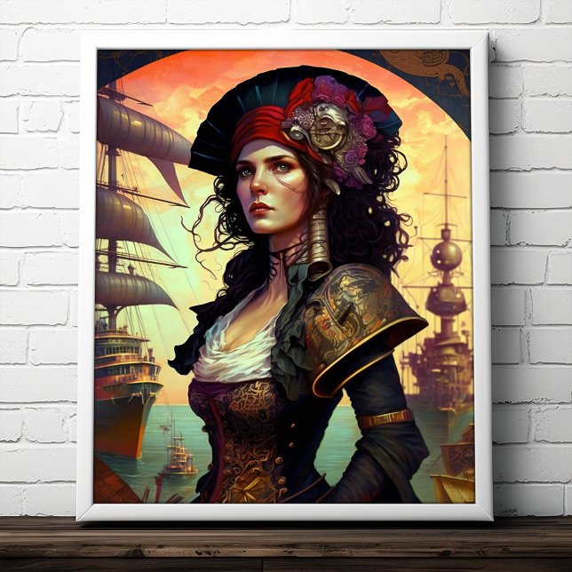 Pirat Woman Fantasy Art Poster (Skapare uppladdad)