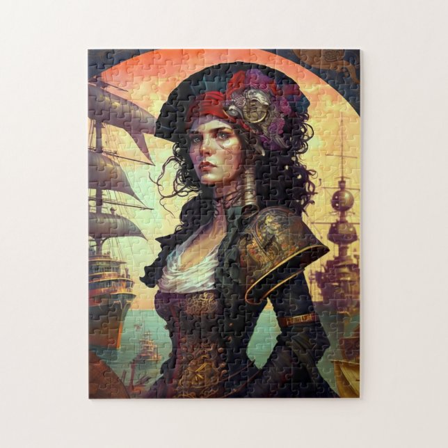 Pirat Woman Fantasy Art Pussel (Vertikal)
