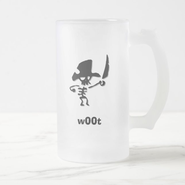 Pirat woot frostat ölglas (Höger)