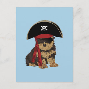 Pirat Yorkshire Terrier for Hundälskares Vykort