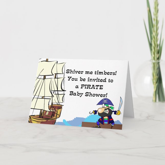 Piratbaby showerinbjudan inbjudan (Framsida)