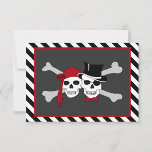 piratbröllop inbjudningar
