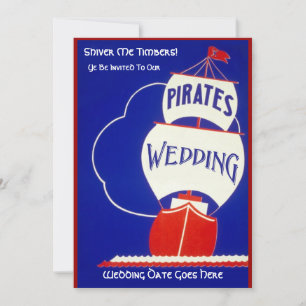 Piratbröllop Inbjudningar