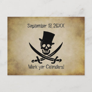 Piratbröllop Spara datum Postkort Meddelande Vykort