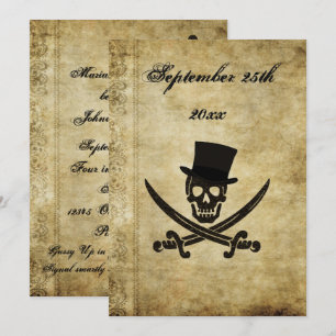 Piratbröllopsinbjudan Inbjudningar