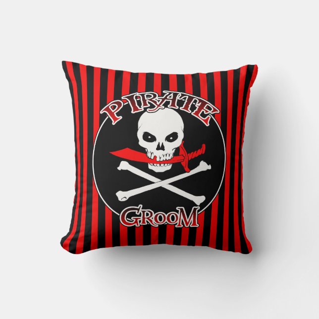 Piratbrudgumdekorativ kudde (Framsida)