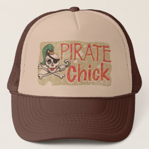 Piratchickskalle vid Mudge studior Truckerkeps