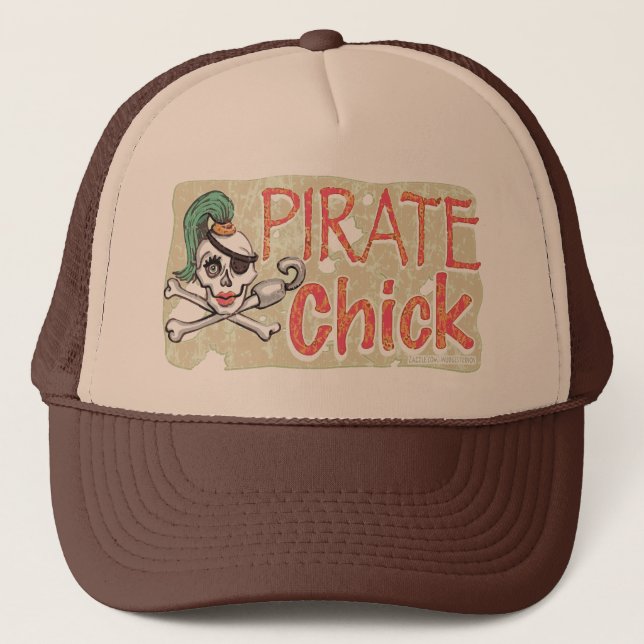 Piratchickskalle vid Mudge studior Truckerkeps (Framsida)