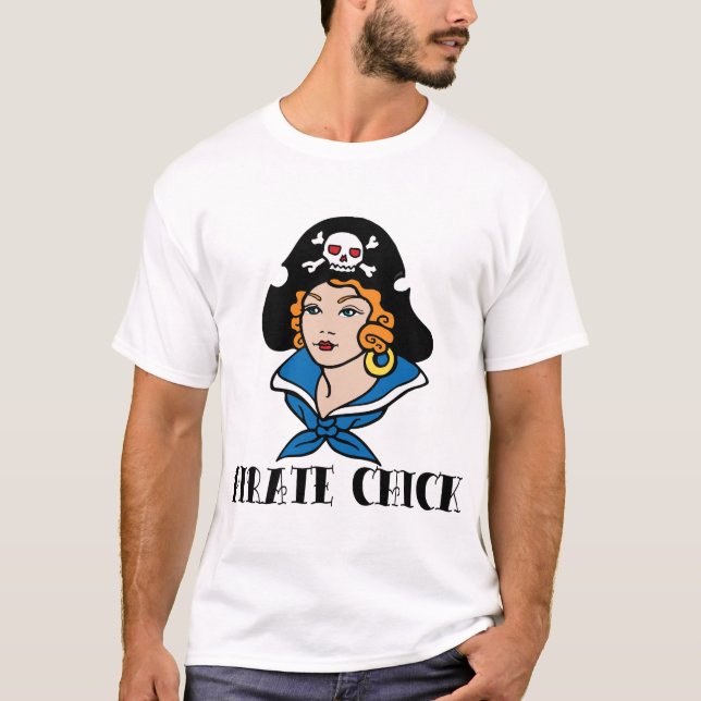 Piratchicktatuering Tee (Framsida)