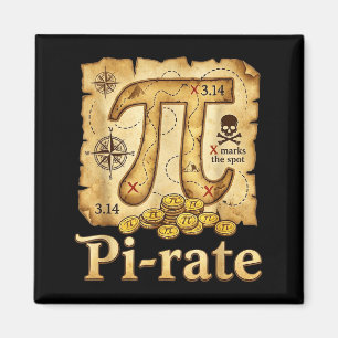 Piratdag skattesats 314 matte paj skämt män pojkar magnet