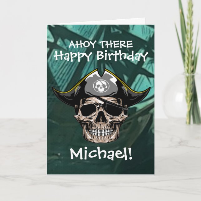 Piratdödskalle Kapten Jack Kort (Framsida)