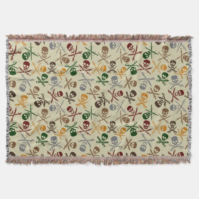 Piratdöskallar med korsade svärd filt (Framsidan)