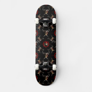 Piratdöskallar Skateboard Bräda 20 Cm