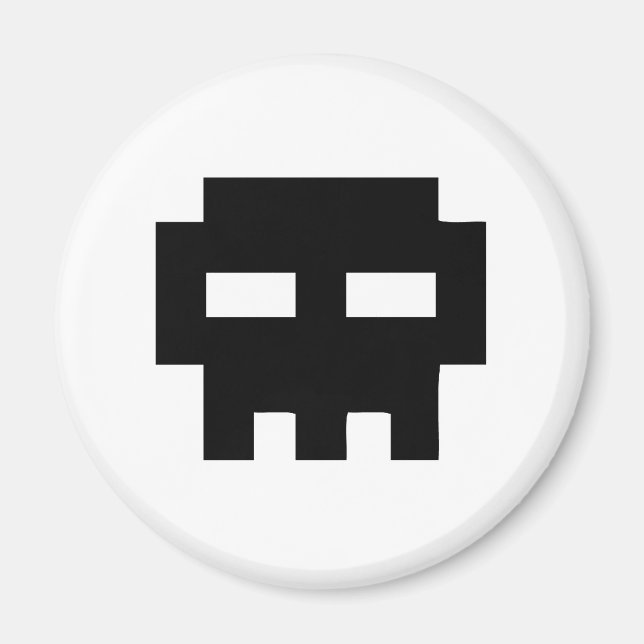 Pirate 8 Bits Skull Magnet (Framsidan)