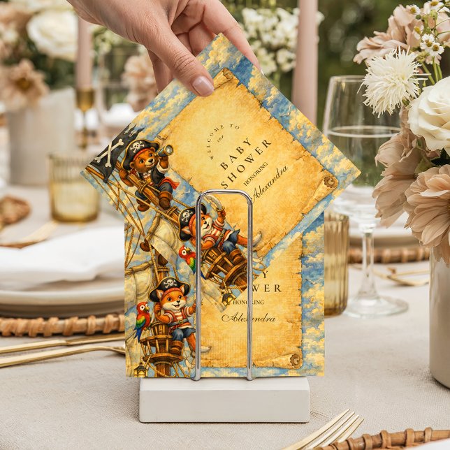 Pirate Adventure Storybook Baby Shower Pappersservett (Skapare uppladdad)