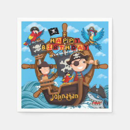 Pirate Birthday Party Napkins for Kids Pappersservett