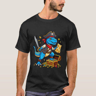Pirate dinosaur t rex boys girls kids funny shirt