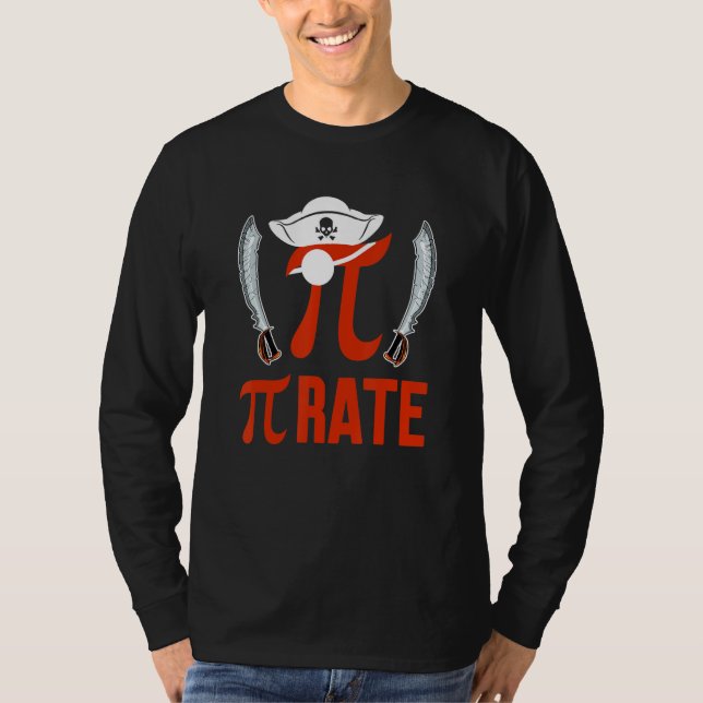 Pirate Funny Pi Symbol Math Lover Matching Teacher T Shirt (Framsida)