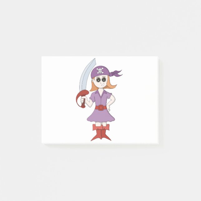 Pirate Girl Post-it Block (Framsida)