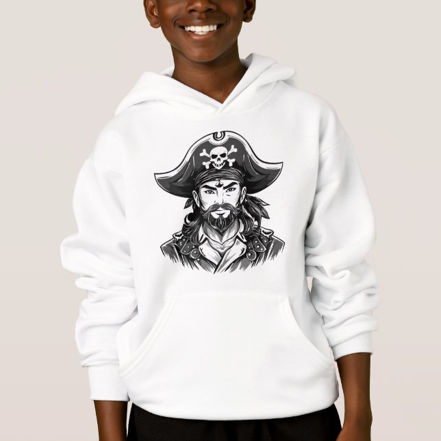 Pirate head with hat sailor and Eye Patch and Bear T Shirt (Framsida)